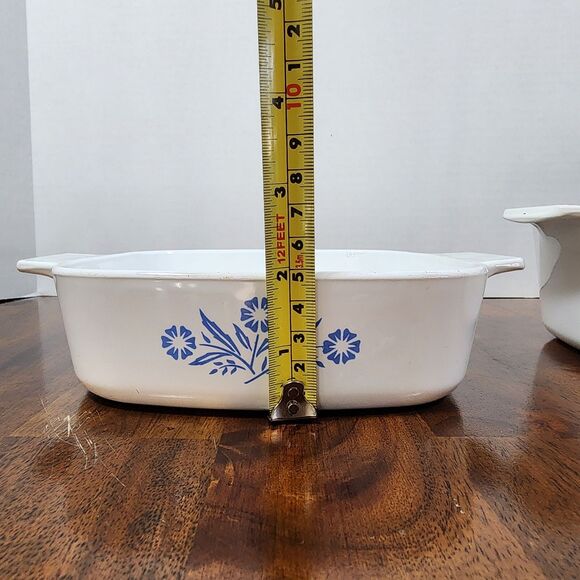 Corning Wave Casserole Dish with Blue Cornflower 1QT & 1.5QT - Picture 11 of 13